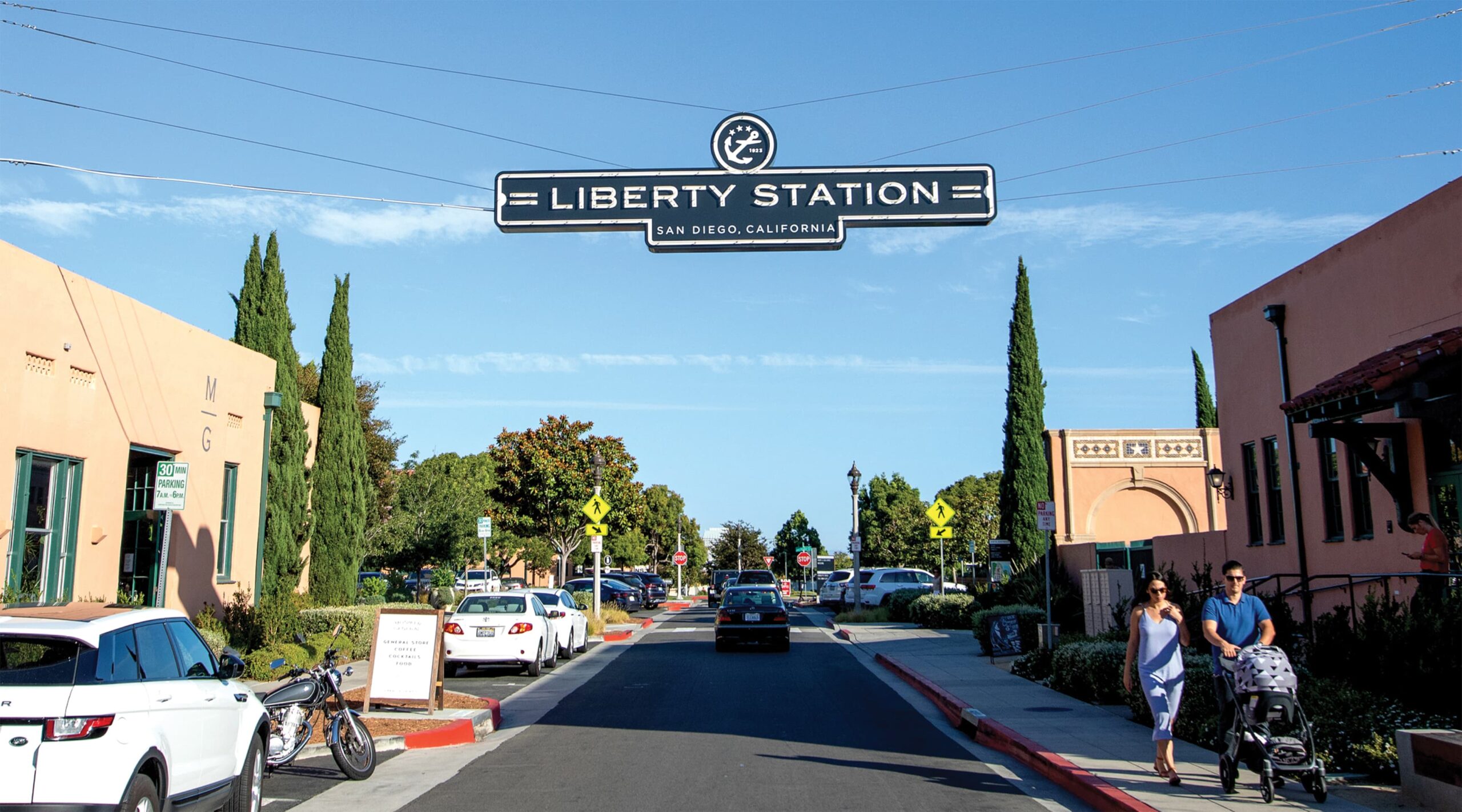 Liberty station sign